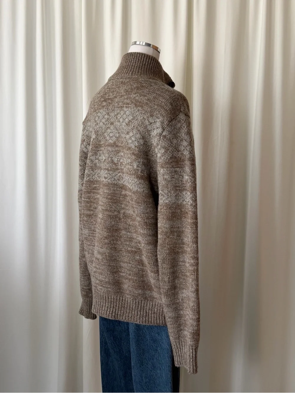 Banana Republic Extra Fine Merino Wool Sweater Large Mock Neck Sweater